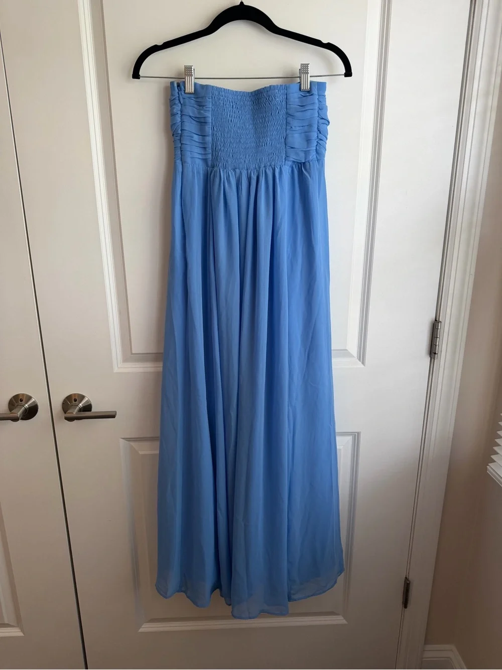 Abercrombie & Fitch Bra-Free Strapless Hardware Maxi Dress
